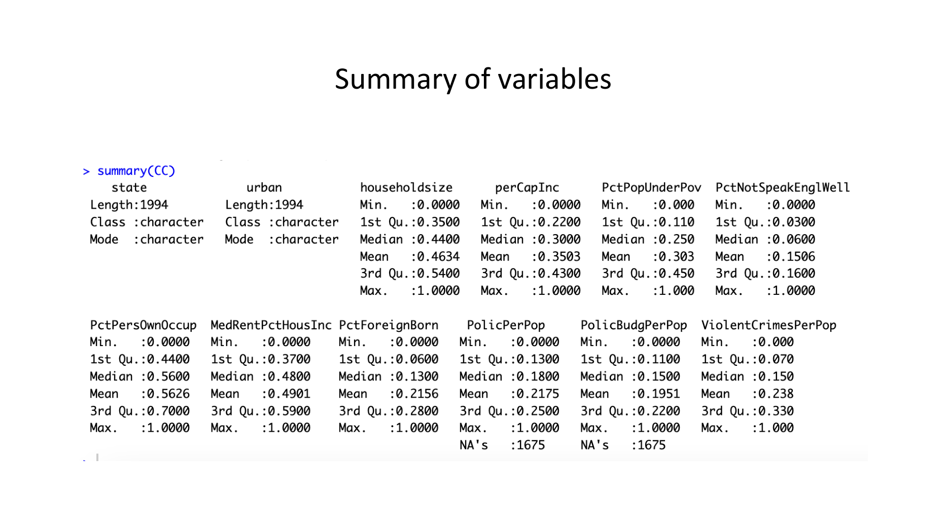 Communities and Crime (multivariate), page 5